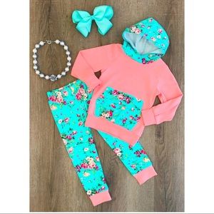 Floral and Coral Boutique Outfit